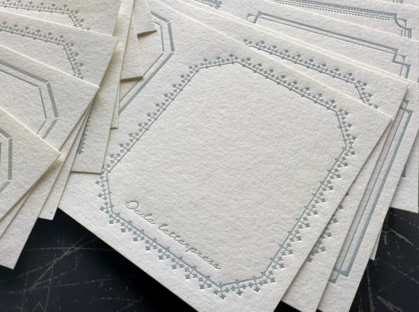 画像3: 大枝活版室 限定色 LETTERPRESS sticker set / Sage green ＆ Pale blue