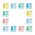 星燈社  ブロックメモ帖 『猫と釦の蔵書印』
