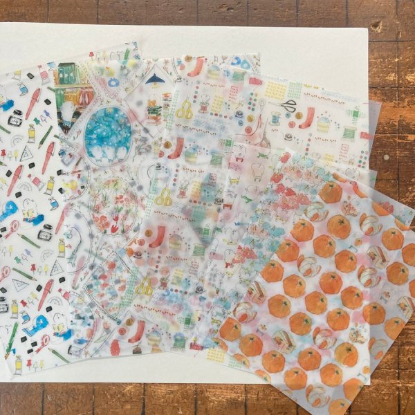 画像1: Spicaの庭 muuちゃん “透けるデザインペーパー” の詰め合わせセット