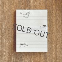 水縞 ネクタイ×水縞 メモパッド 女の子 レッド