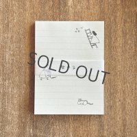 水縞 ネクタイ×水縞 メモパッド 女の子 ブルー