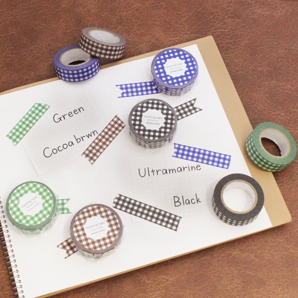 画像3: パピアプラッツ マスキングテープ ギンガムチェック Vol.3