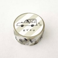 水縞 ネクタイ×水縞 マスキングテープ おでかけ