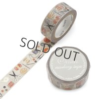 カミイソ産商 SAIEN 銀箔マスキングテープ Sewing