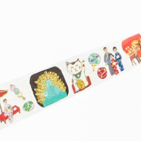 画像3: cozyca products 沖野愛 箔押しマスキングテープ 日本