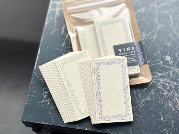 画像2: 大枝活版室 Memo card “VINE” 限定色 Lavender&Sage