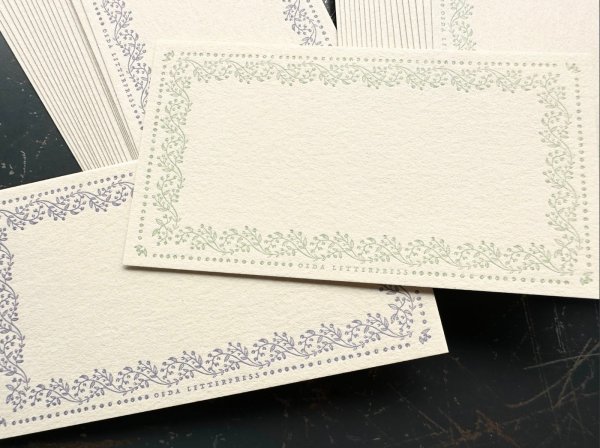 画像3: 大枝活版室 Memo card “VINE” 限定色 Lavender&Sage