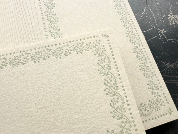 画像4: 大枝活版室 Memo card “VINE” 限定色 Lavender&Sage