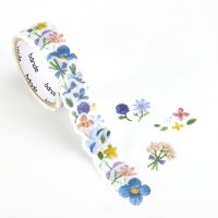 bande マスキングロールステッカー 刺繍の森に咲く小花