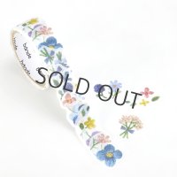 bande マスキングロールステッカー 刺繍の森に咲く小花