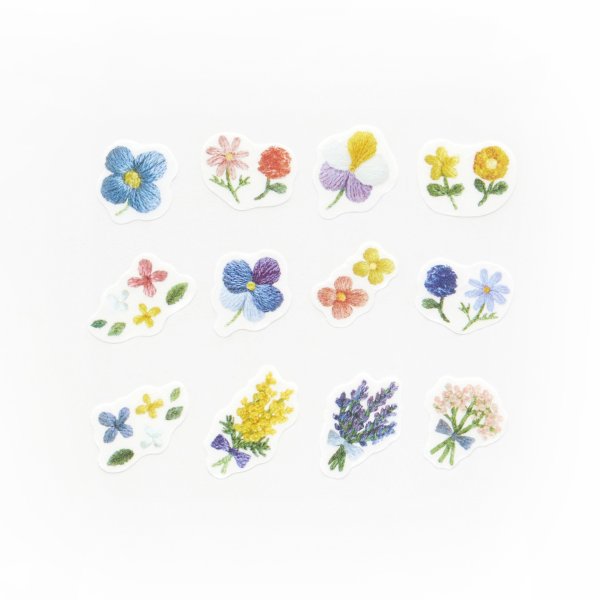 画像3: bande マスキングロールステッカー 刺繍の森に咲く小花