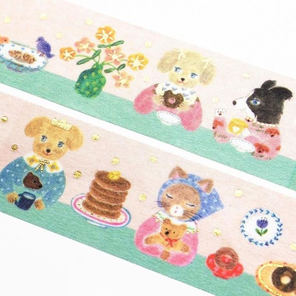 画像3: cozyca products Aiko Fukawa 箔押しマスキングテープ snack time tape