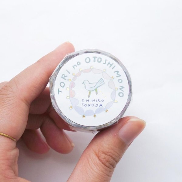 画像4: cozyca products CHIHIRO SONODA 箔押しマスキングテープ TORI no OTOSHIMONO