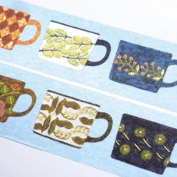 画像3: cozyca products 浅野みどり 箔押しマスキングテープ MY FAVORITE MUGS
