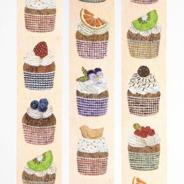 画像2: cozyca products 浅野みどり 箔押しマスキングテープ THREE O' CLOCK
