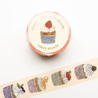 cozyca products 浅野みどり 箔押しマスキングテープ THREE O' CLOCK