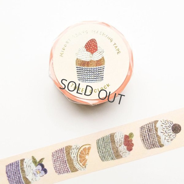 画像1: cozyca products 浅野みどり 箔押しマスキングテープ THREE O' CLOCK