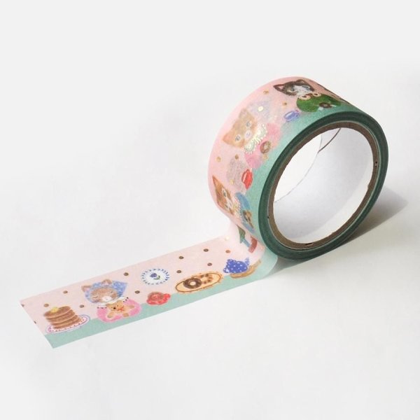 画像5: cozyca products Aiko Fukawa 箔押しマスキングテープ snack time tape