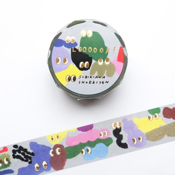 画像1: cozyca products Subikiawa. 箔押しマスキングテープ LOOOOOK!
