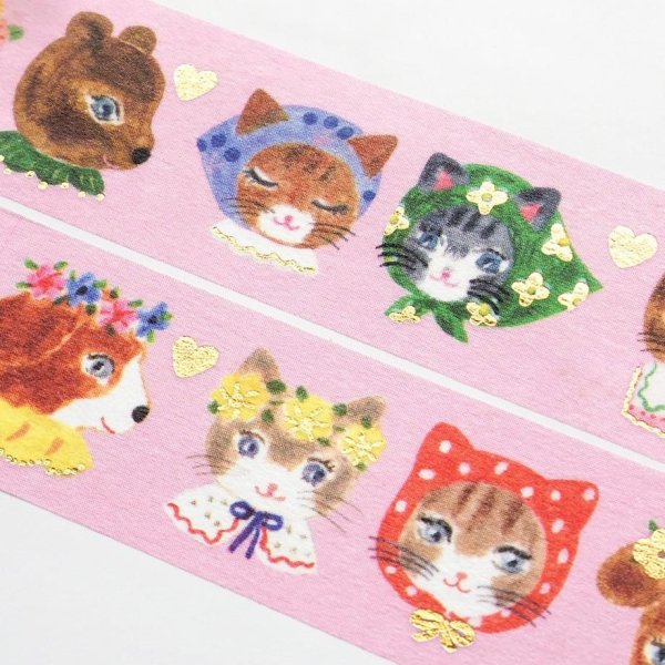 画像3: cozyca products Aiko Fukawa 箔押しマスキングテープ niko niko tape