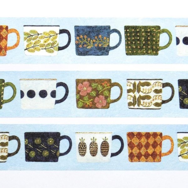 画像2: cozyca products 浅野みどり 箔押しマスキングテープ MY FAVORITE MUGS