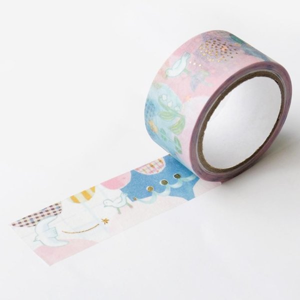 画像5: cozyca products CHIHIRO SONODA 箔押しマスキングテープ TORI no OTOSHIMONO