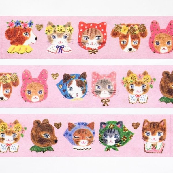 画像2: cozyca products Aiko Fukawa 箔押しマスキングテープ niko niko tape