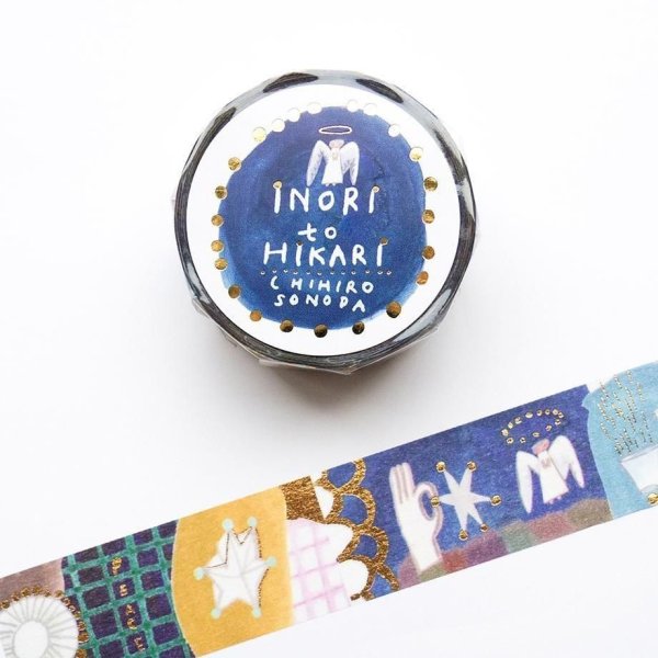 画像1: cozyca products CHIHIRO SONODA 箔押しマスキングテープ INORI to HIKARI