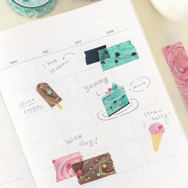 画像4: BGM 箔押しマスキングテープ 『We Love ICE』 シリーズ