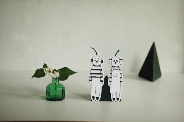 画像3: 倉敷意匠 sennokoto どーぶつしおり二枚入り (弟姉犬)