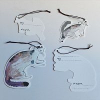 classiky トラネコボンボン 猫ちゃんタグ 大小各2枚(A)