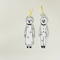 倉敷意匠 sennokoto どーぶつしおり二枚入り (水玉りす兎)
