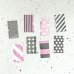 画像3: 水縞 ラベラーロールシール ピンク×グレー