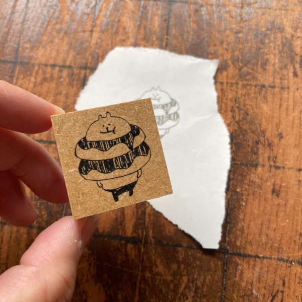 画像2: Spicaの庭 スタンプ muuちゃんのはんこ ”ダブルドーナツ”