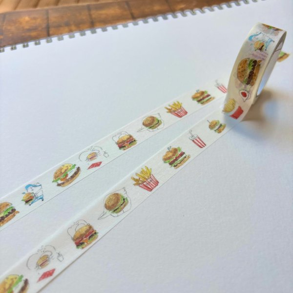 画像2: Spicaの庭 マスキングテープ muuちゃん / ハンバーガー