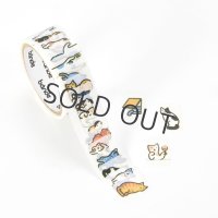 bande マスキングロールステッカー 手帳に住む人たち ねこだらけ