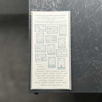 大枝活版室 限定色 LETTERPRESS sticker sheet 『STAMP』 Ash blue