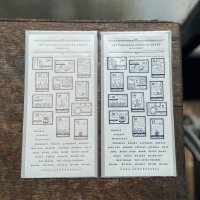 大枝活版室 LETTERPRESS sticker sheet 『STAMP』 シリーズ