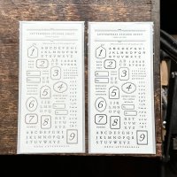 大枝活版室 LETTERPRESS sticker sheet 『LETTER』 シリーズ