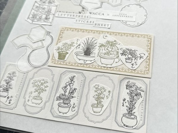 画像7: 大枝活版室 "WACCA JAPAN コラボ" LETTERPRESS sticker sheet 『EDO GARDENING』 シリーズ