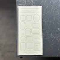 大枝活版室 限定色 LETTERPRESS sticker sheet 『FRAME』 Light green