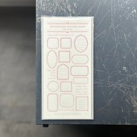 大枝活版室 限定色 LETTERPRESS sticker sheet 『FRAME』 Rose pink