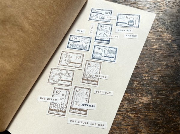 画像3: 大枝活版室 LETTERPRESS sticker sheet 『STAMP』 シリーズ