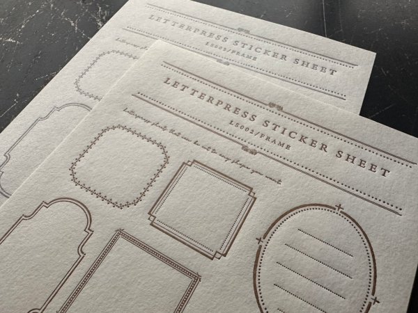 画像2: 大枝活版室 LETTERPRESS sticker sheet 『FRAME』 シリーズ