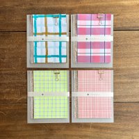 水縞 イロイロメモパッド チェック L