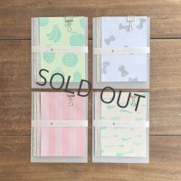 水縞 イロイロメモパッド パステル L