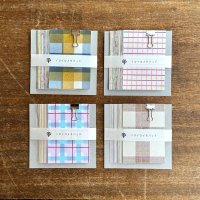 水縞 イロイロメモパッド チェック S