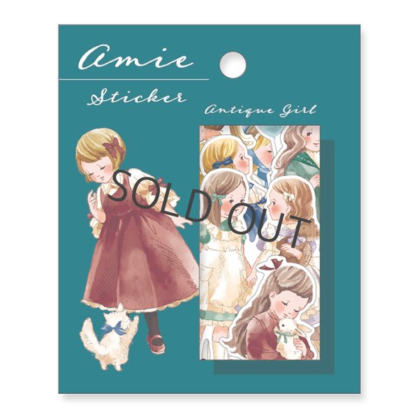 画像1: MIND WAVE アミ ステッカー antique girl (1)