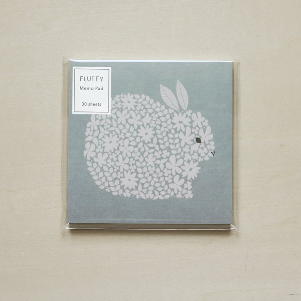 画像1: sotlight Fluffy Memo Pad rabbit (1)