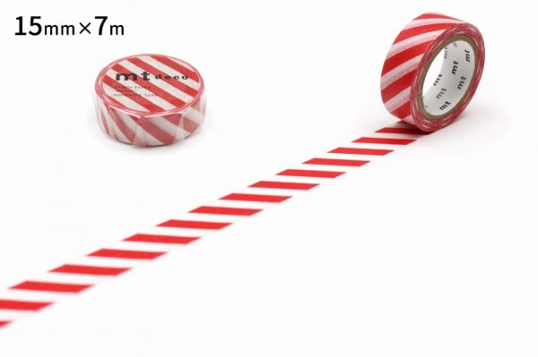 画像2: KAMOI mt deco ストライプ・レッド R【10%OFF】 (2)